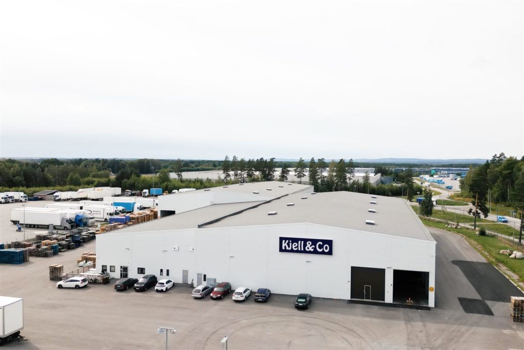 Flygfoto över palldepån i Örebro